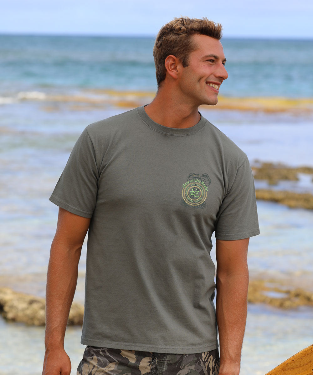 Year Of The Snake Circles 2025 - Crater Dyed® Short Sleeve Crewneck T-Shirt