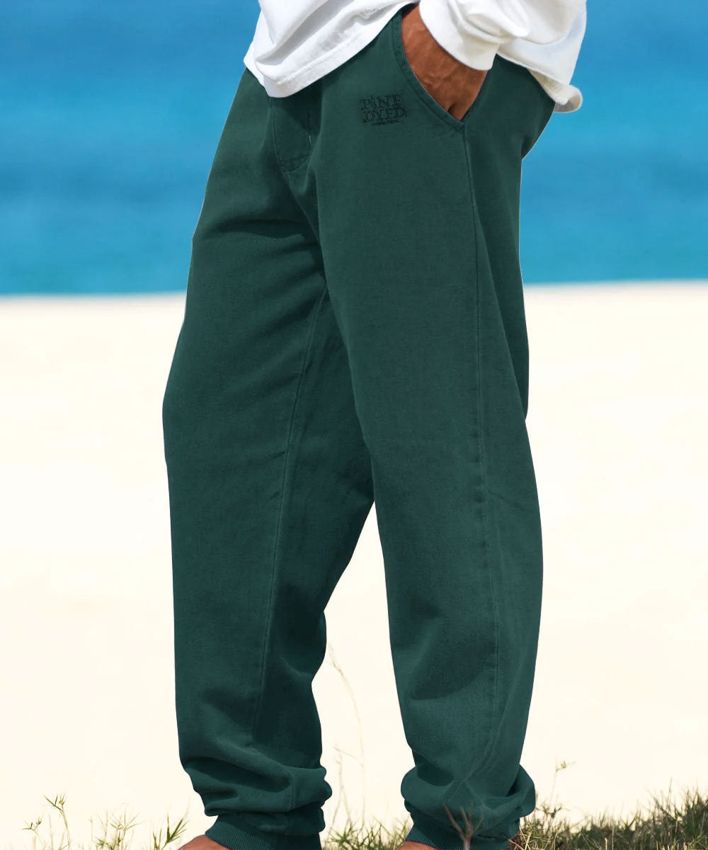 A person at the beach wearing green pants View 2