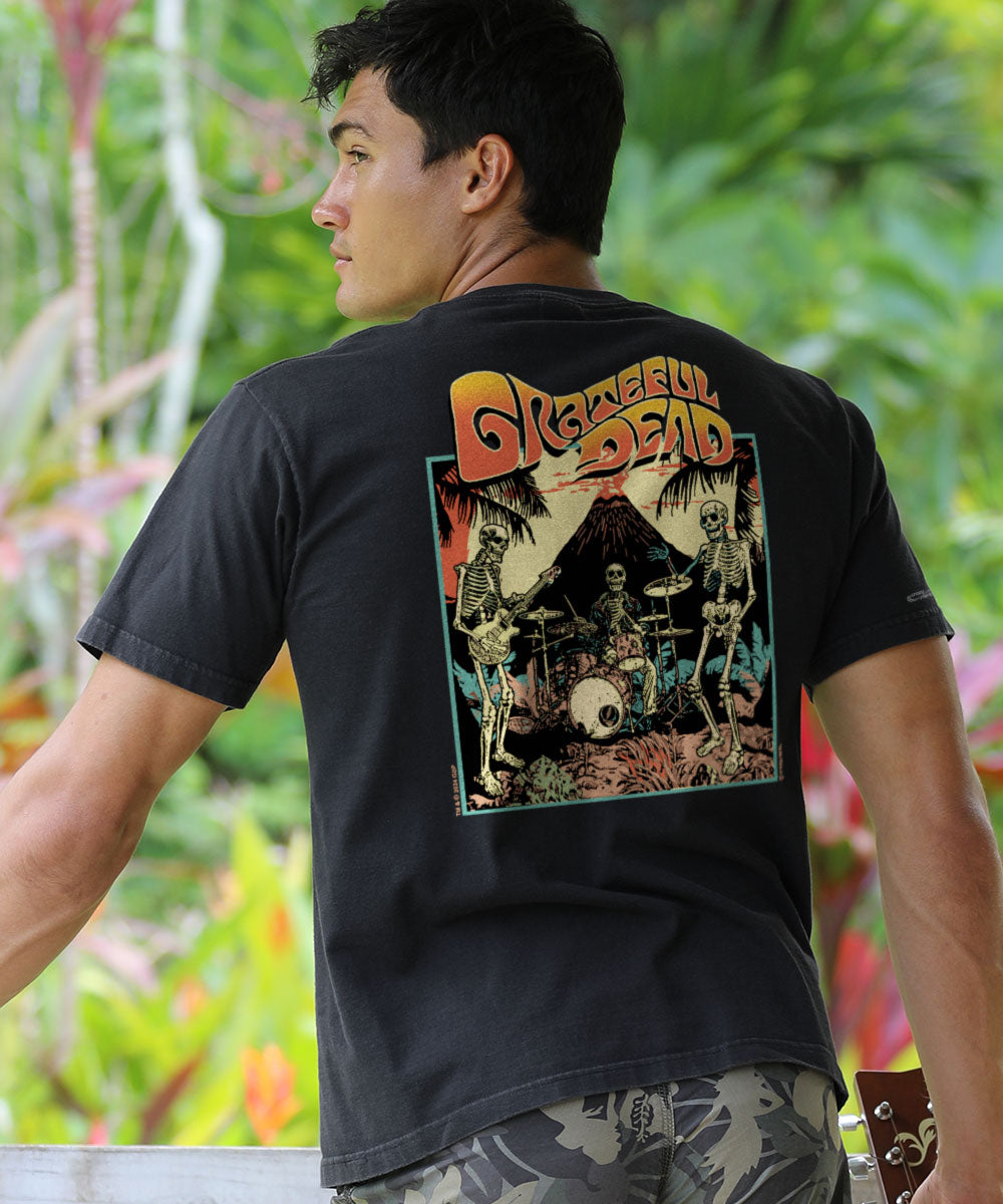 Grateful Dead Skeleton Dance - Black Short Sleeve Crewneck T-Shirt View 2