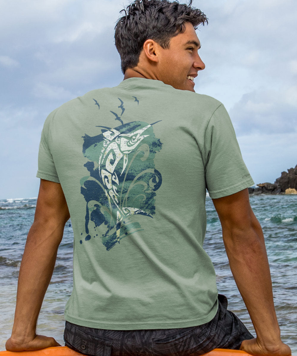 Tribal Strike - Seaglass Short Sleeve Crewneck T-Shirt View 2