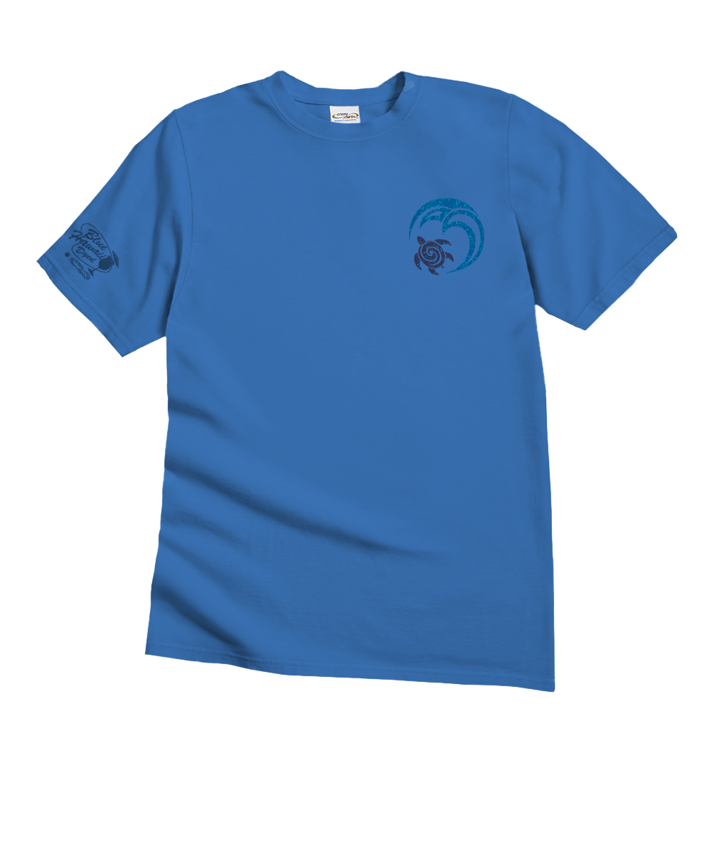 Malama - Blue Hawaii Dyed Short Sleeve Crewneck T-Shirt