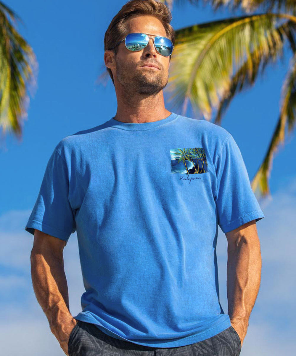 Kalapana - Blue Hawaii Dyed Short Sleeve Crewneck T-Shirt