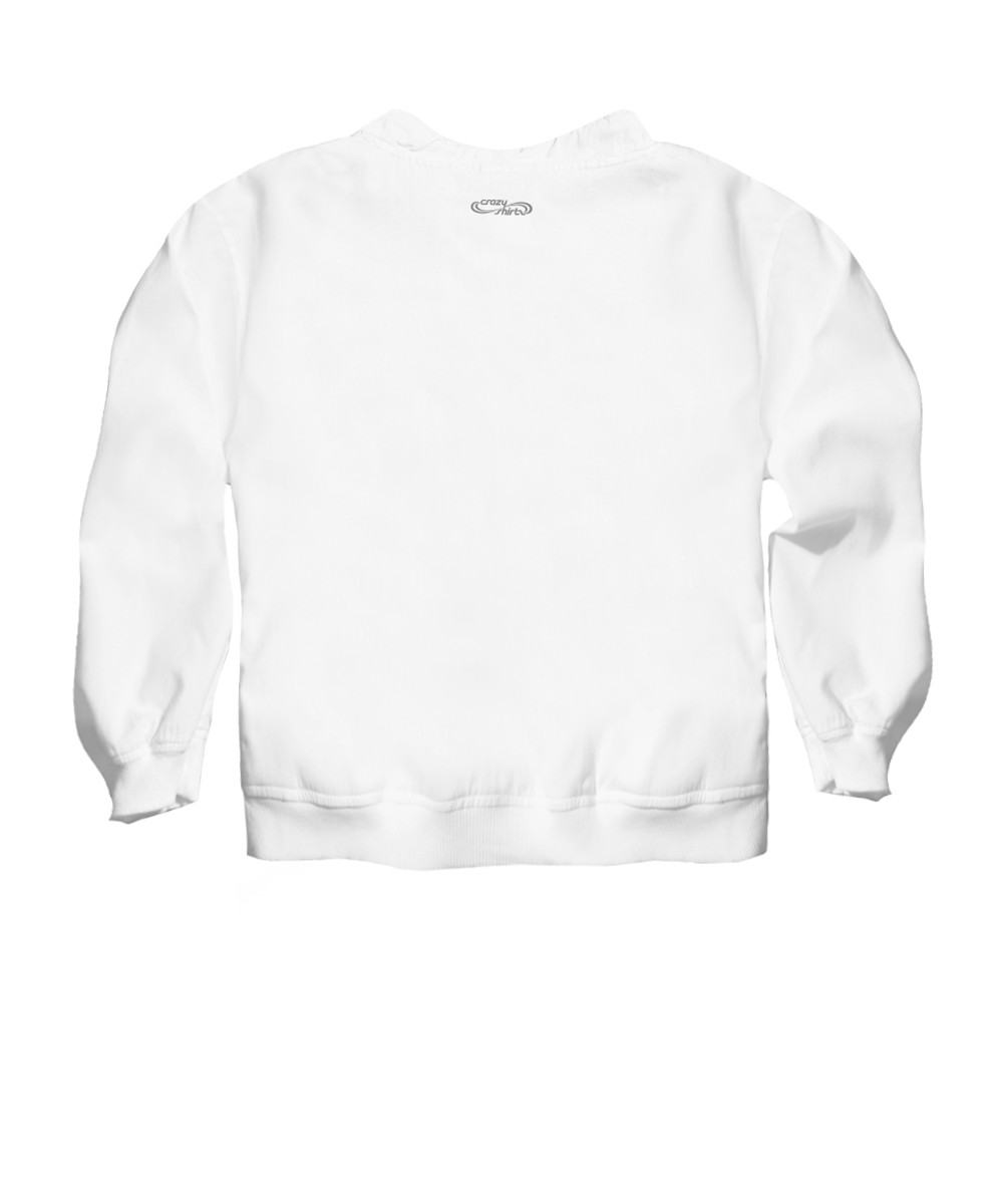 Poppy Swirl - White Long Sleeve Lightweight Pullover