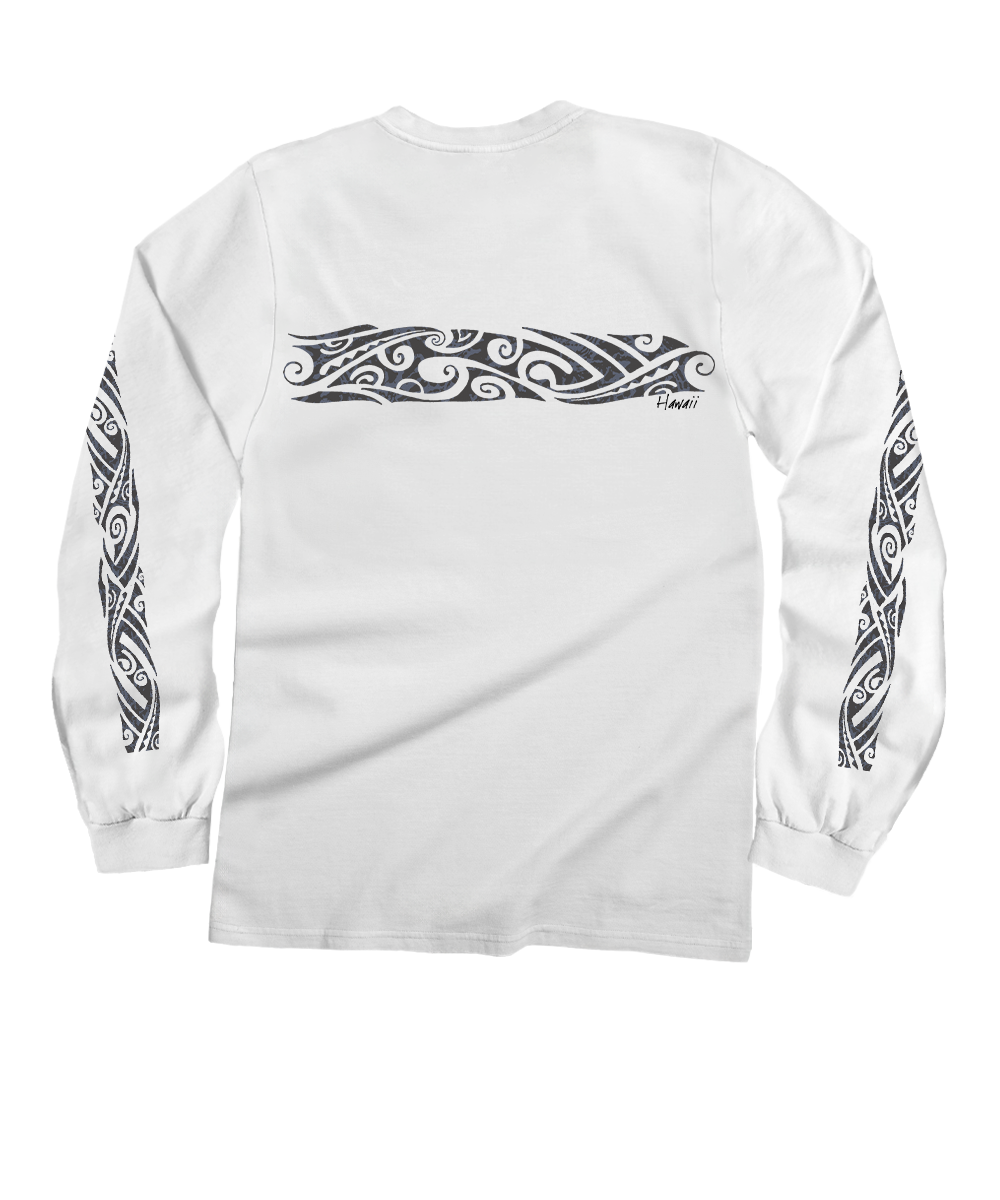 Wild Batik Band - White Long Sleeve Crewneck T-Shirt