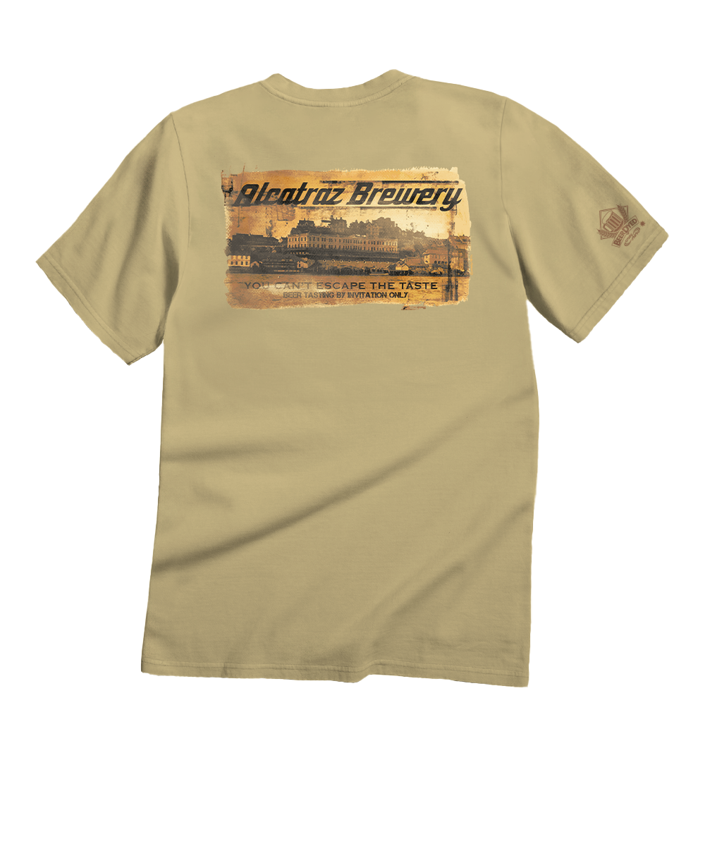 Alcatraz Brewery - Beer Dyed Short Sleeve Crewneck T-Shirt