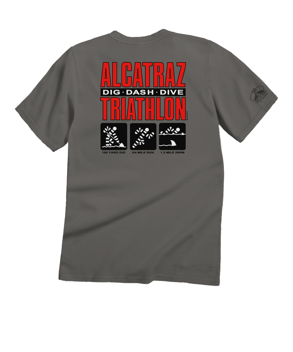 Alcatraz Triathlon - Crater Dyed® Short Sleeve Crewneck T-Shirt Alcatraz Triathlon - Crater Dyed® Short Sleeve Crewneck T-Shirt