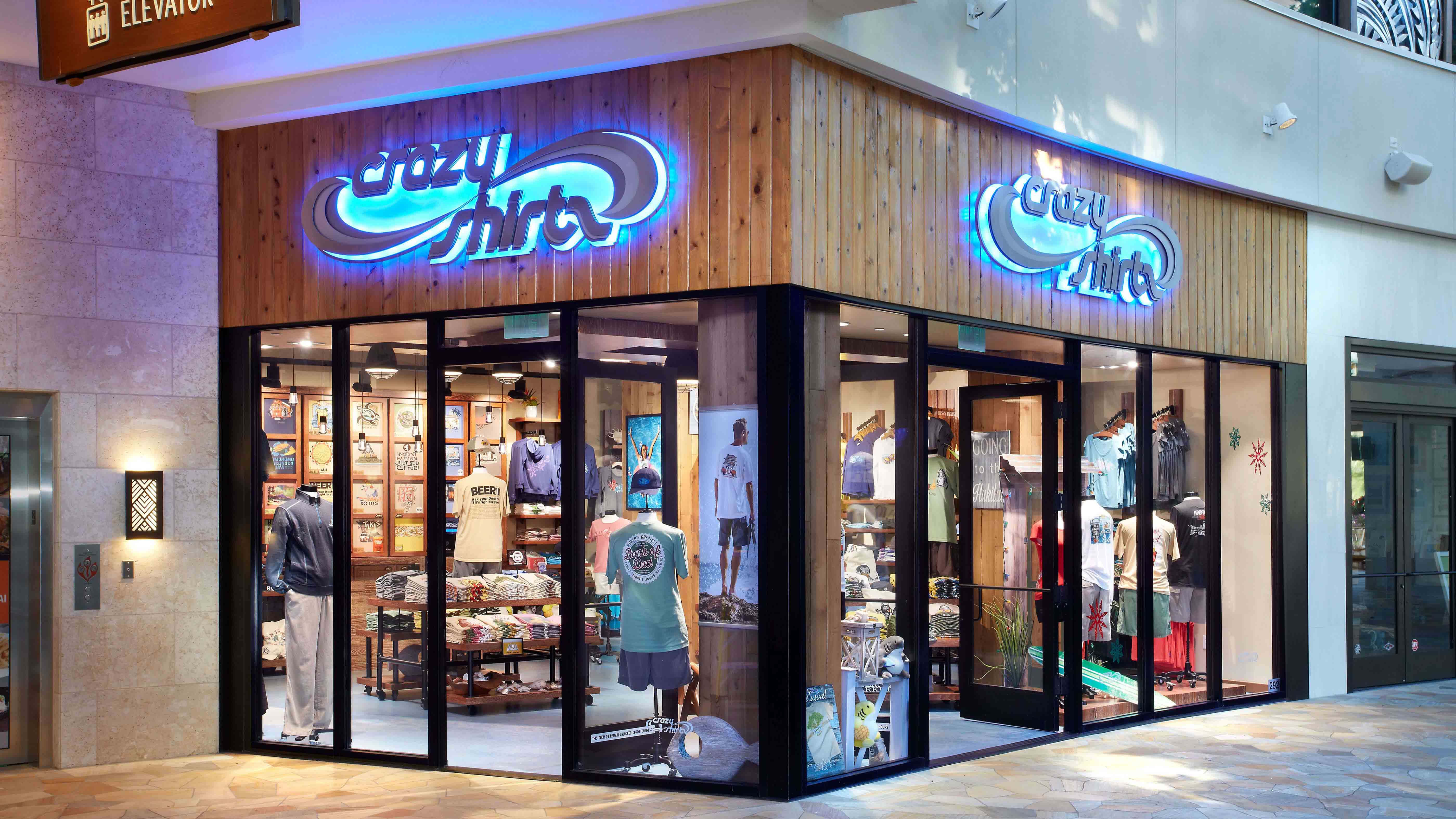 International Market Place Storefront of a clothing store with 'Crazy 8' branding in a shopping mall.