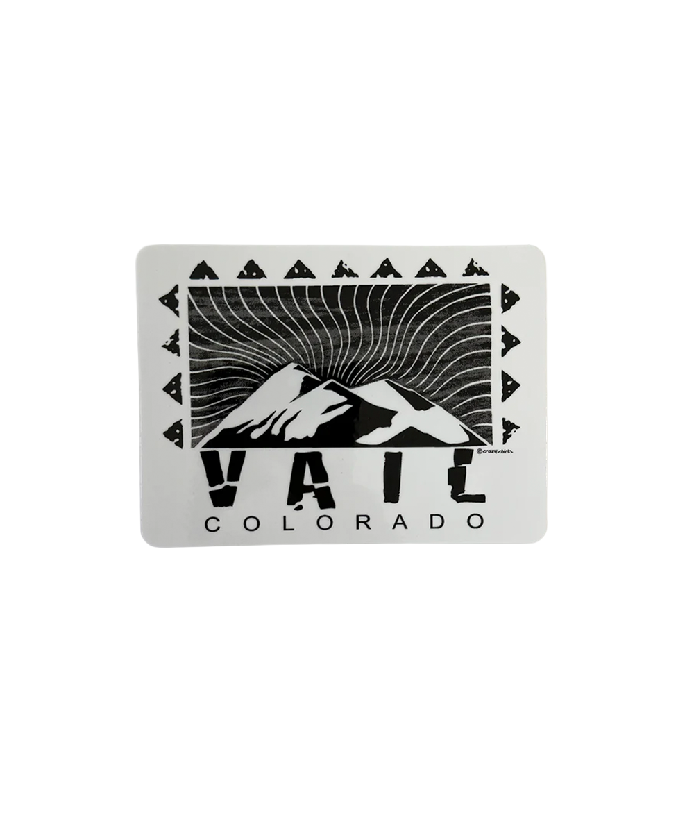 Vail Colorado logo with two hands holding a mountain on a white background View 1