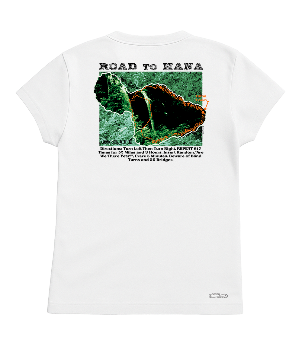 Crazy Road To Hana - White Short Sleeve Crewneck T-Shirt