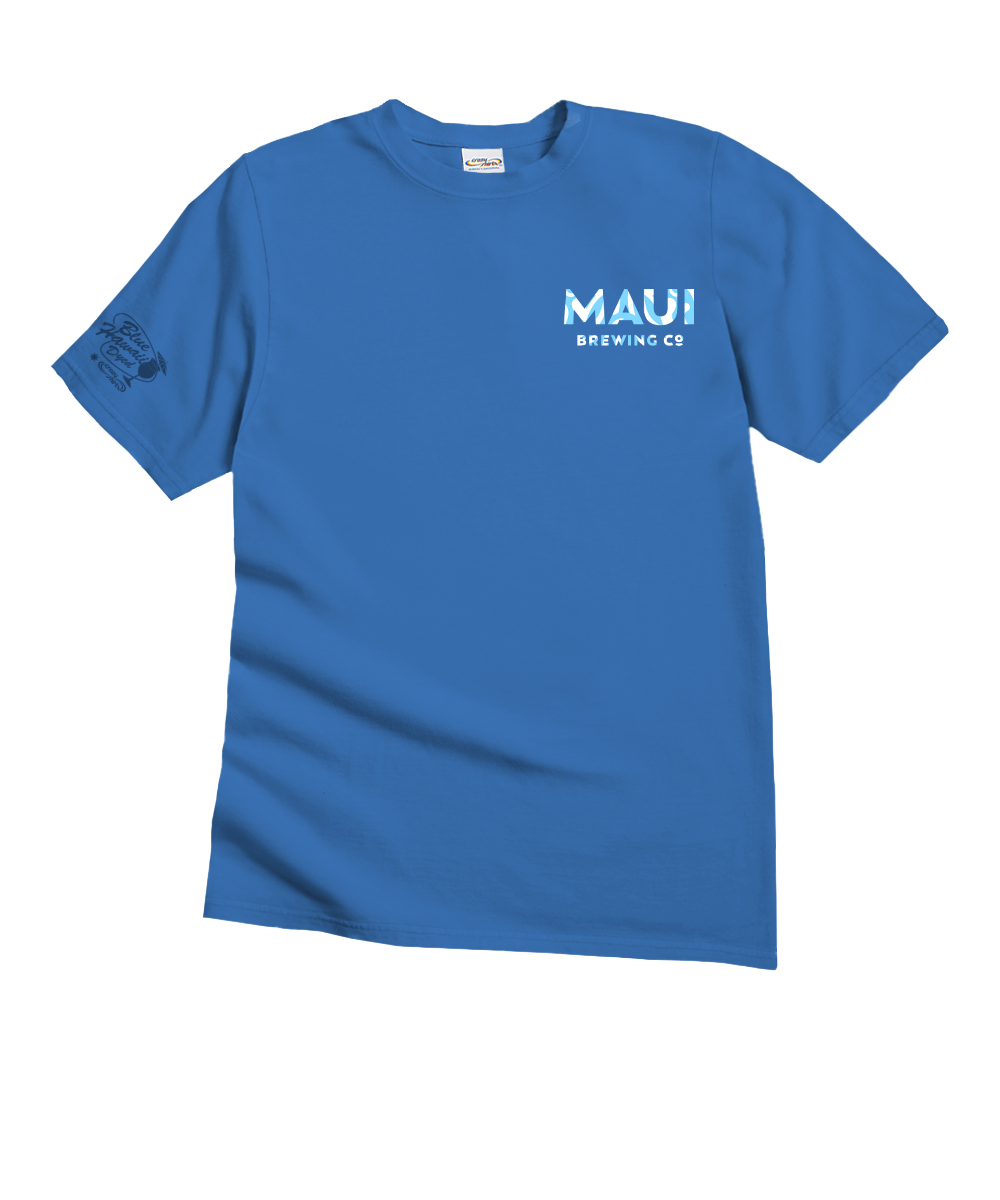 Maui Brewing Co New Big Swell - Blue Hawaii Dyed Short Sleeve Crewneck T-Shirt