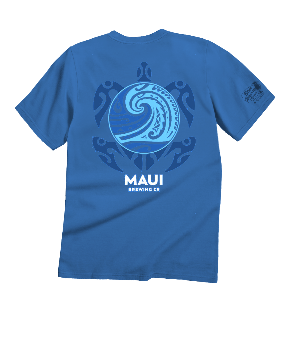 Maui Brewing Co New Big Swell - Blue Hawaii Dyed Short Sleeve Crewneck T-Shirt