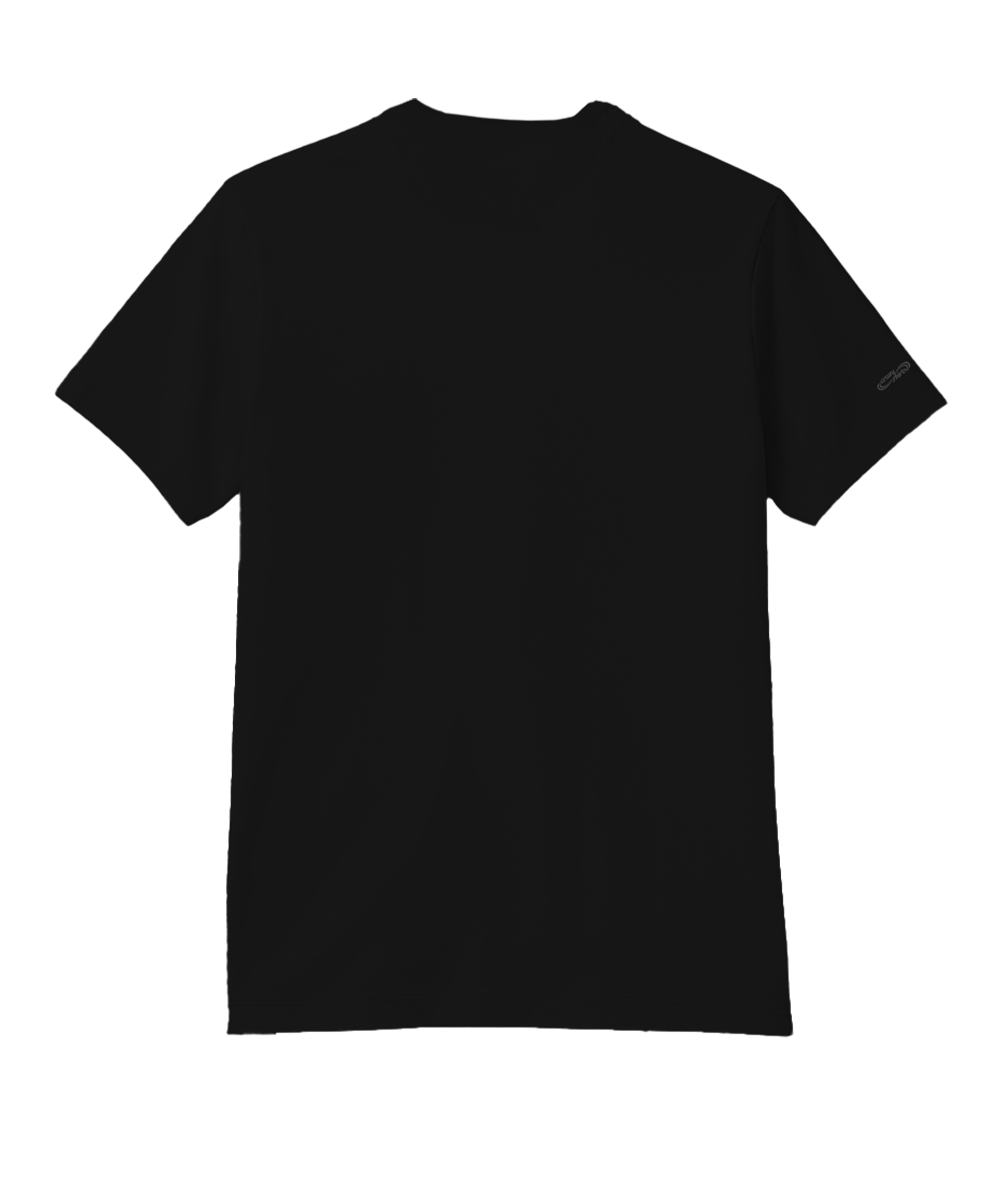 Black t-shirt on a white background View 4