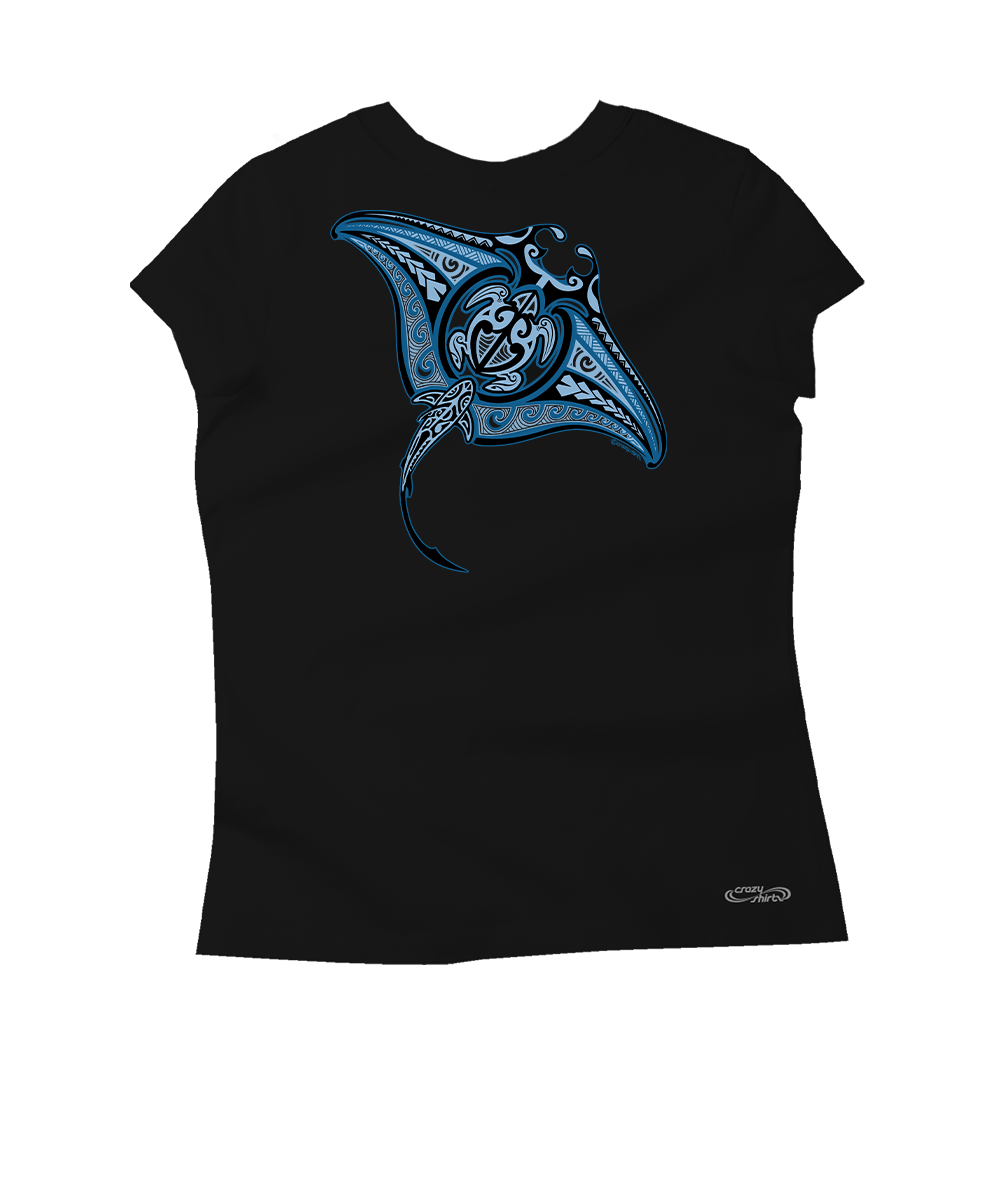 Ehukai Manta - Jet Black Short Sleeve Pima T-Shirt
