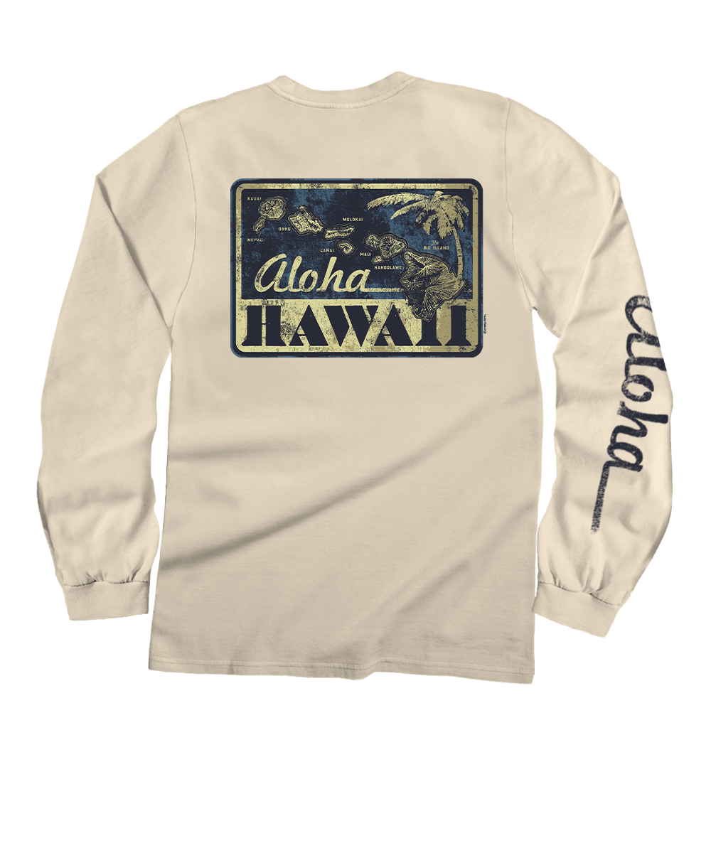 Vintage Hawaii T-Shirt | Men's Coconut Dyed Crewneck Vintage Hawaii T-Shirt | Men's Coconut Dyed Crewneck