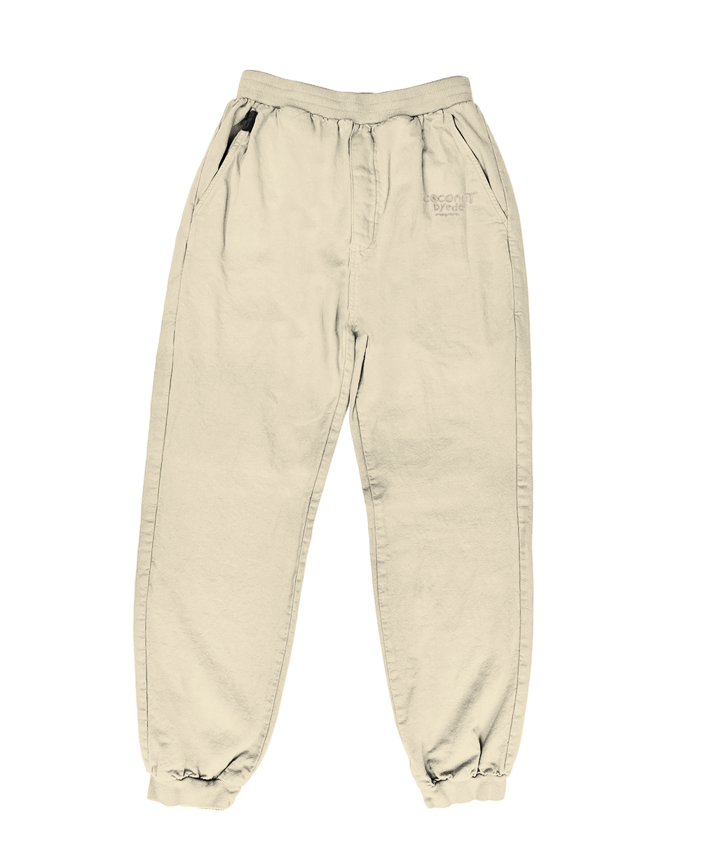 Beige sweatpants on a white background View 11