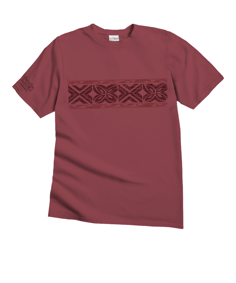 Tapa Band T-Shirt | Men's Paradise Red Dyed Crewneck