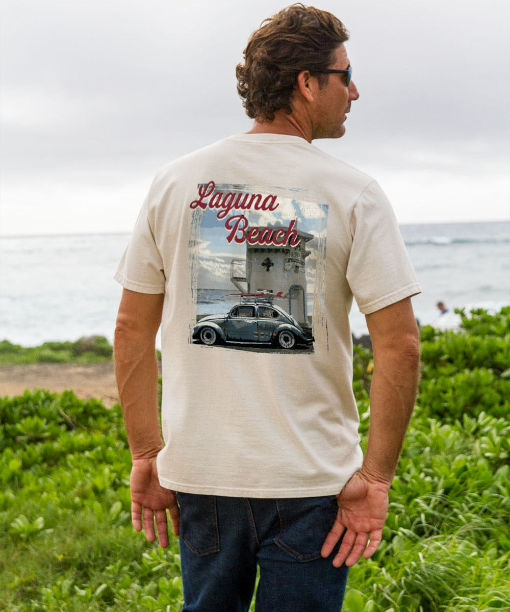 Volkswagen Laguna Beach Bug - Coconut Dyed Short Sleeve Crewneck T-Shirt
