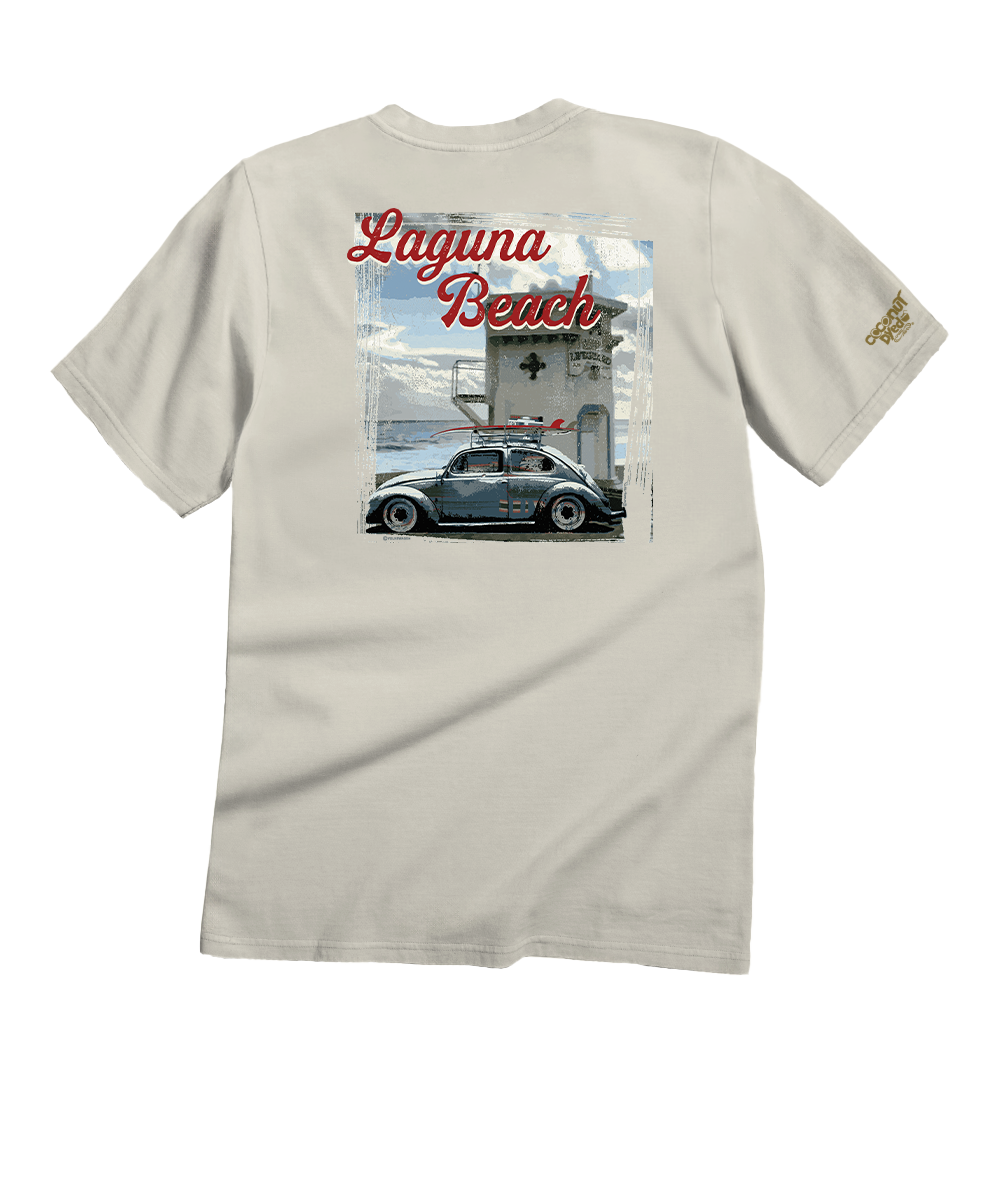Volkswagen Laguna Beach Bug - Coconut Dyed Short Sleeve Crewneck T-Shirt