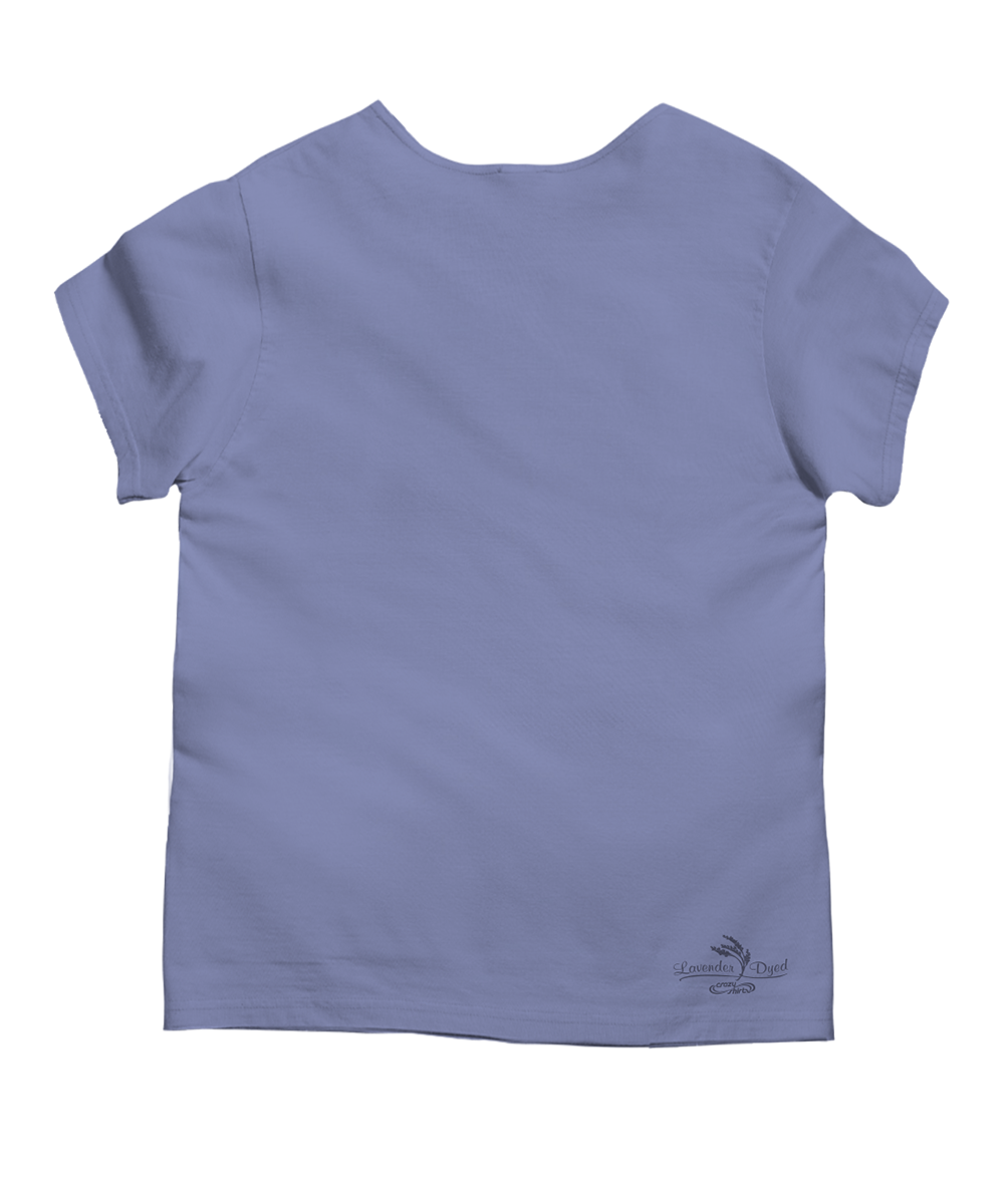 Purple t-shirt on a white background View 4