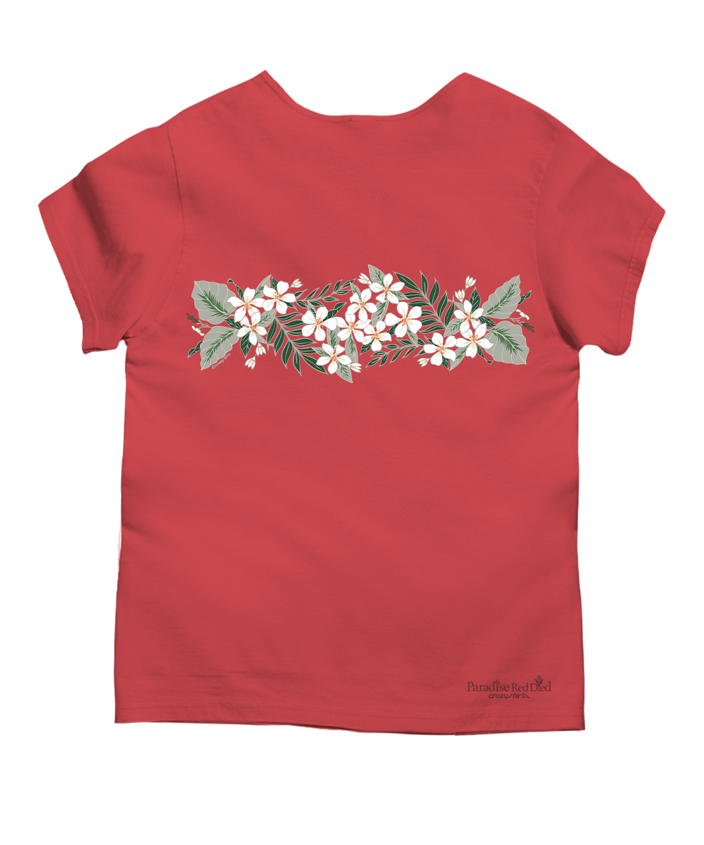 Orange Blossom Band - Paradise Red Dyed Short Sleeve Scoop Neck T-Shir