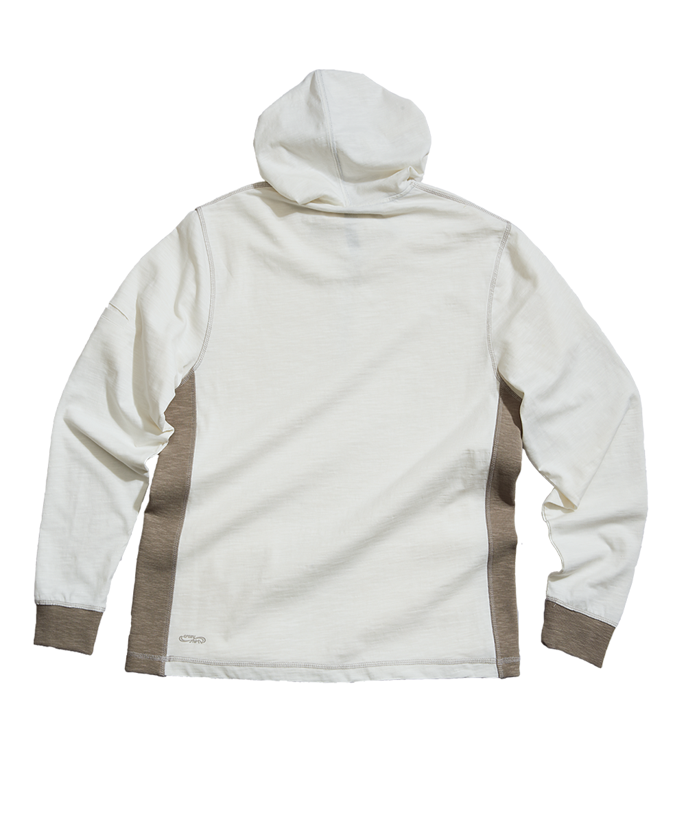 Honu Mana - Natural/Gray Long Sleeve Longboard Hooded Tee