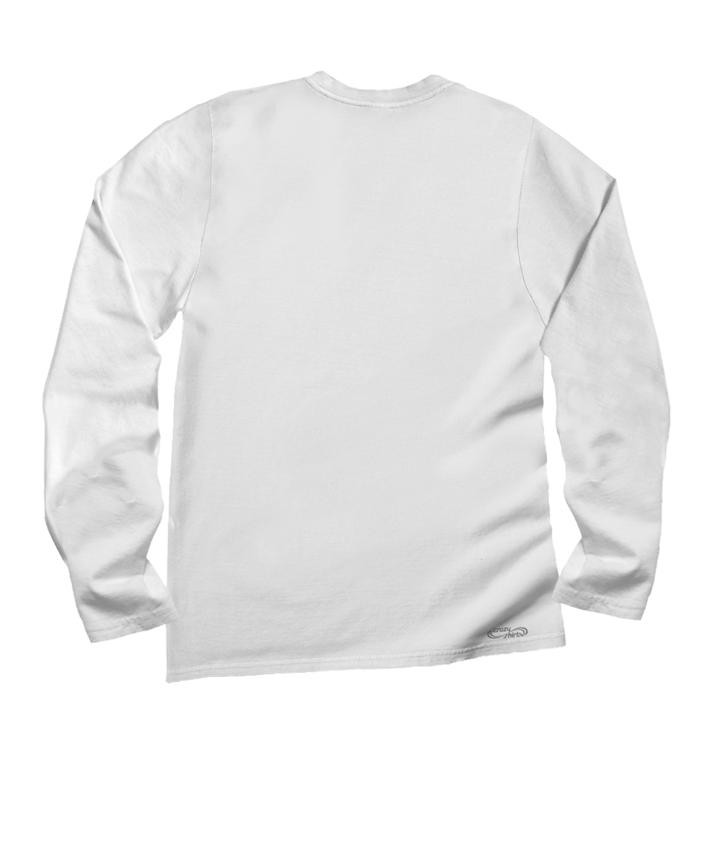 White long-sleeve shirt on a white background View 4