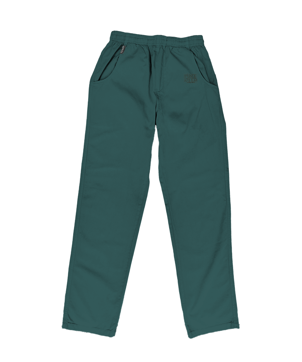 Pine-Dyed Green Twill Pants | 100% Cotton Elastic Waist Pine-Dyed Green Twill Pants | 100% Cotton Elastic Waist