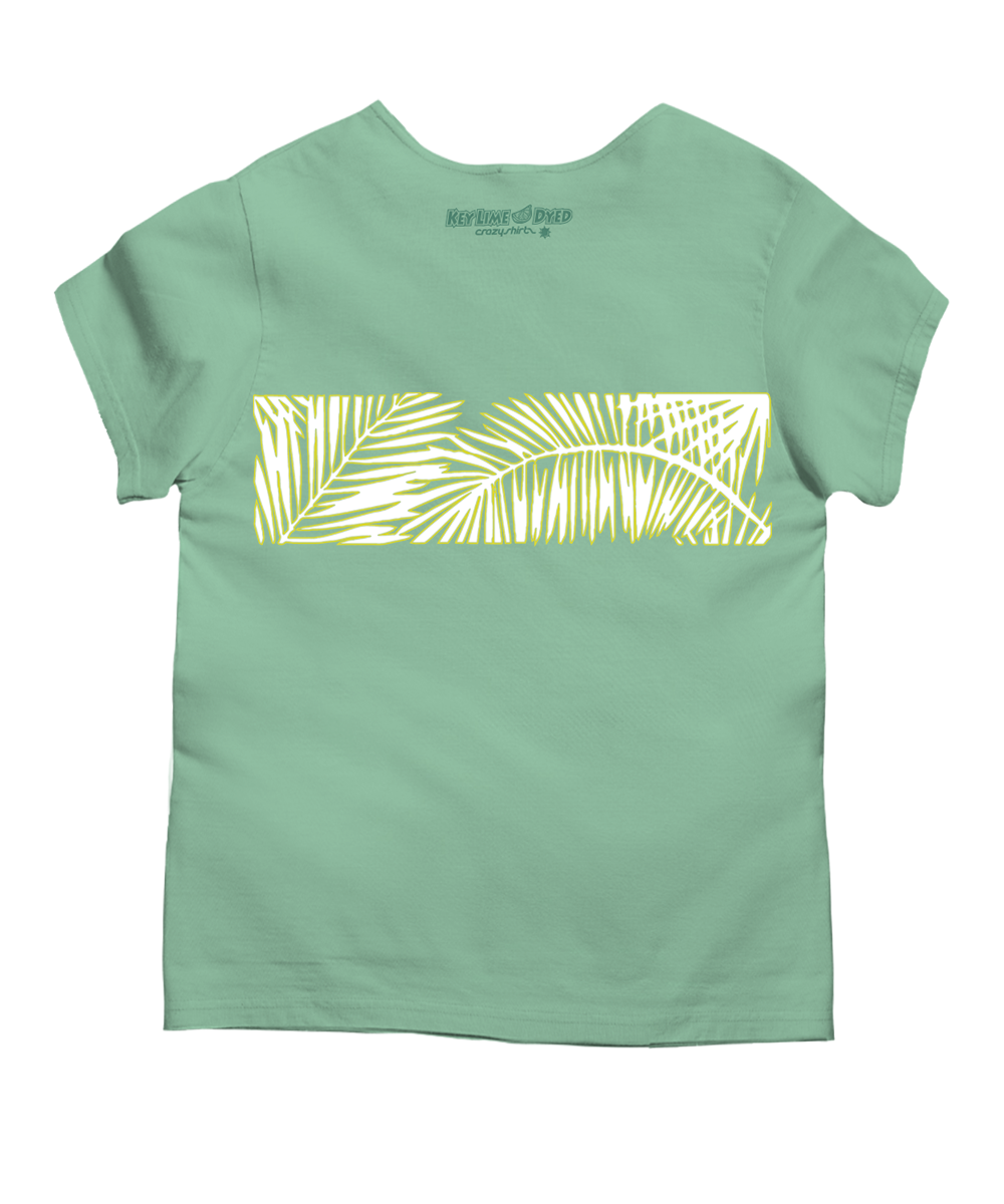 Honu Bliss - Key Lime Dyed Short Sleeve Scoop Neck T-Shirt