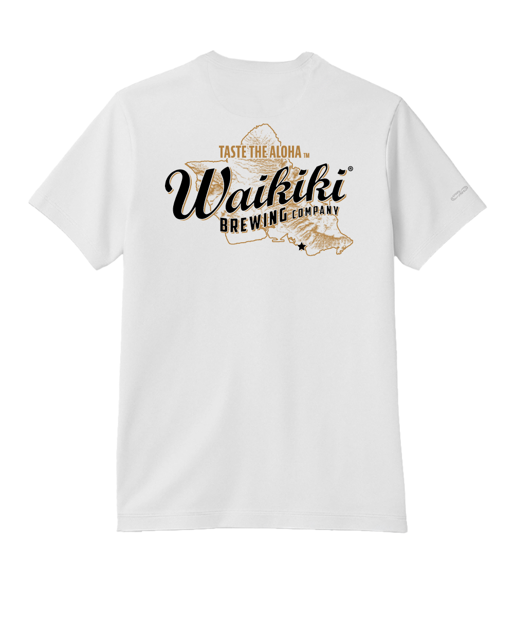 Waikiki Brewing Co Oahu - White Short Sleeve Pima T-Shirt