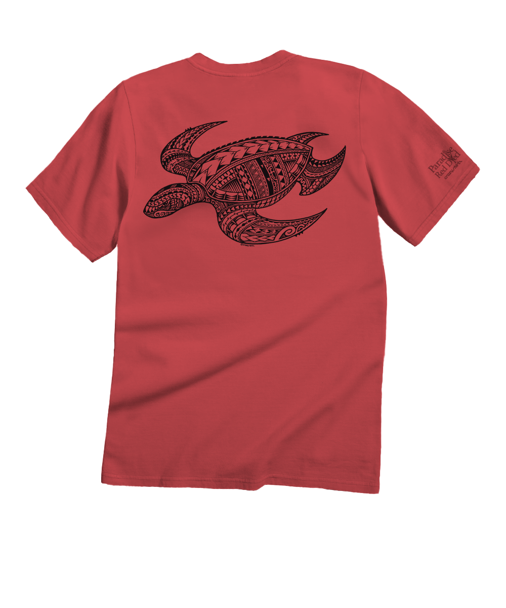 Ocean Tribe T-Shirt | Men's Paradise Red Dyed Crewneck