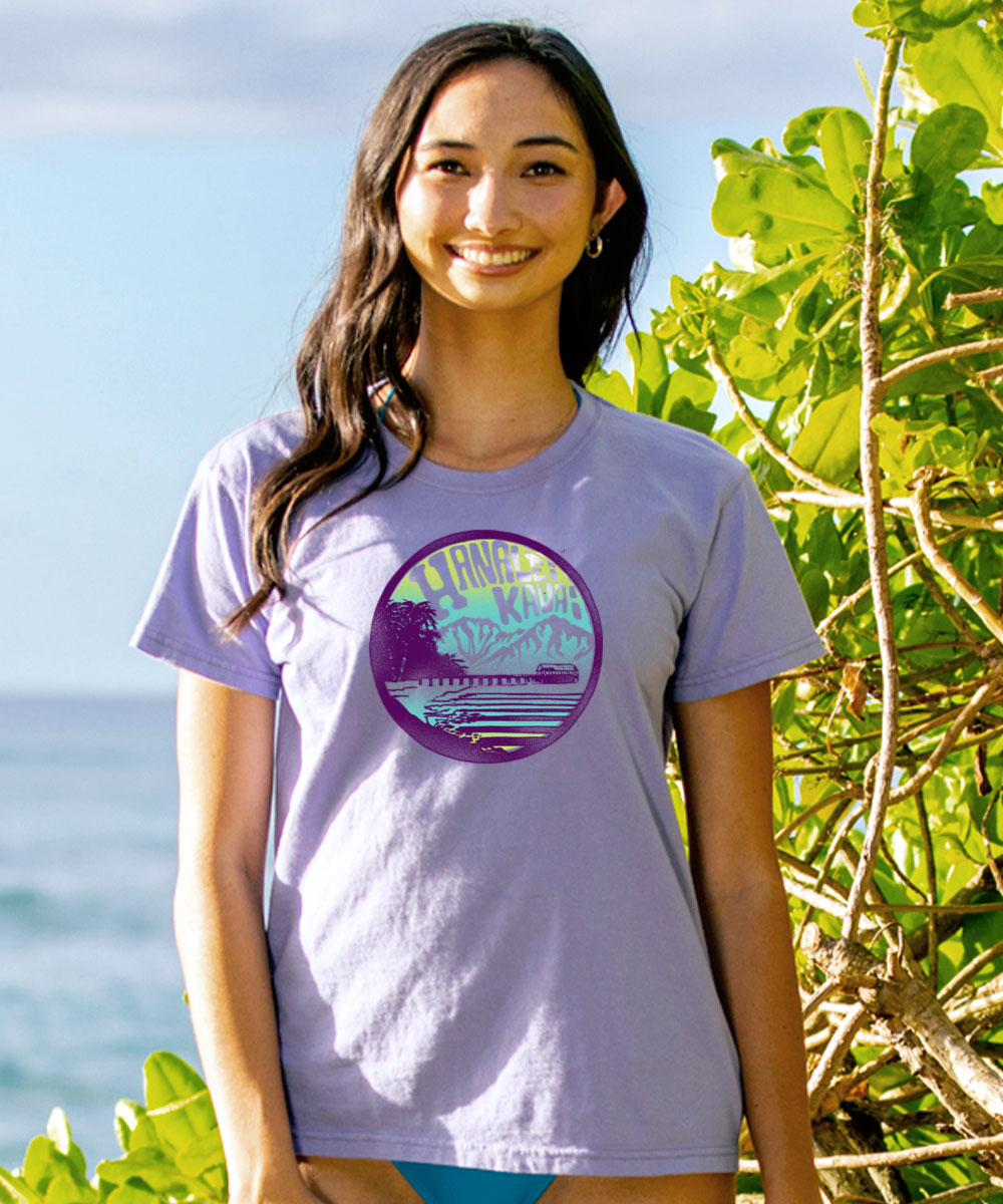 Hanalei Dream - Lavender Dyed Short Sleeve Crewneck T-Shirt