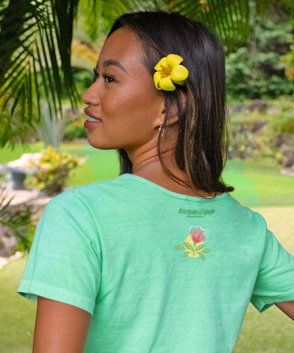 Ohia Lehua Band - Key Lime Dyed Short Sleeve Scoop Neck T-Shirt