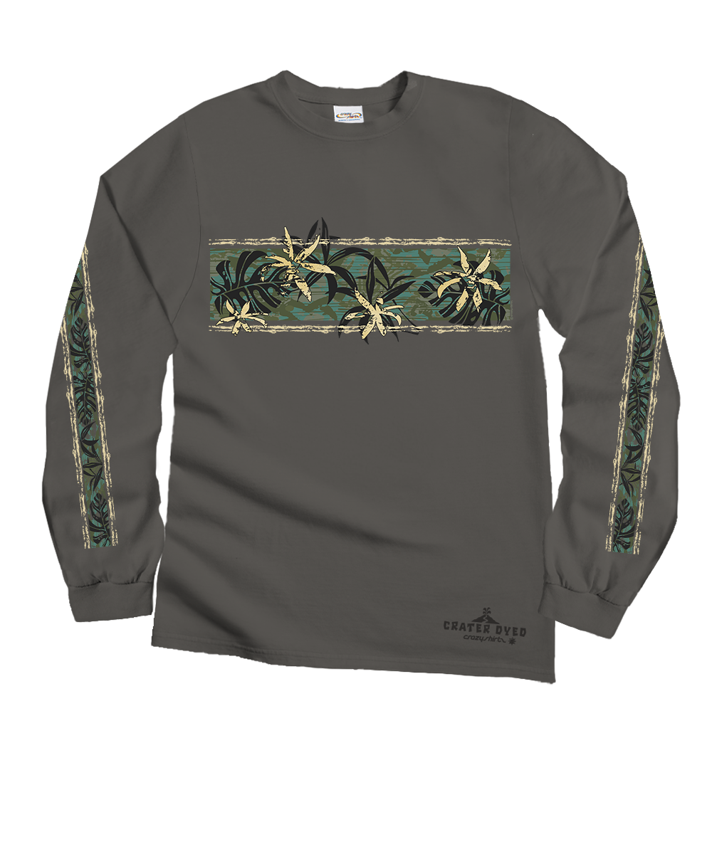 Piko Band T-Shirt | Men's Crater Dyed® Grey Long Sleeve