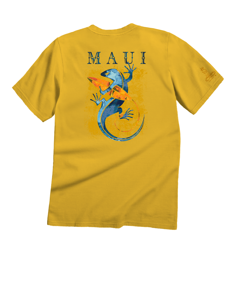 Gecko Watercolor T-Shirt | Men's Pineapple Dyed Crewneck