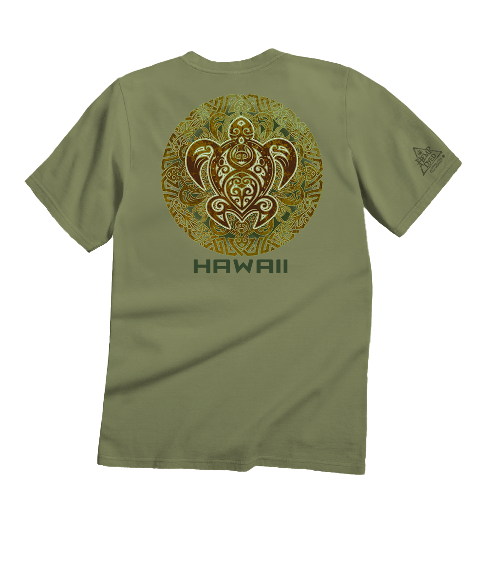 Tribal Turtle - Hemp Dyed Short Sleeve Crewneck T-Shirt