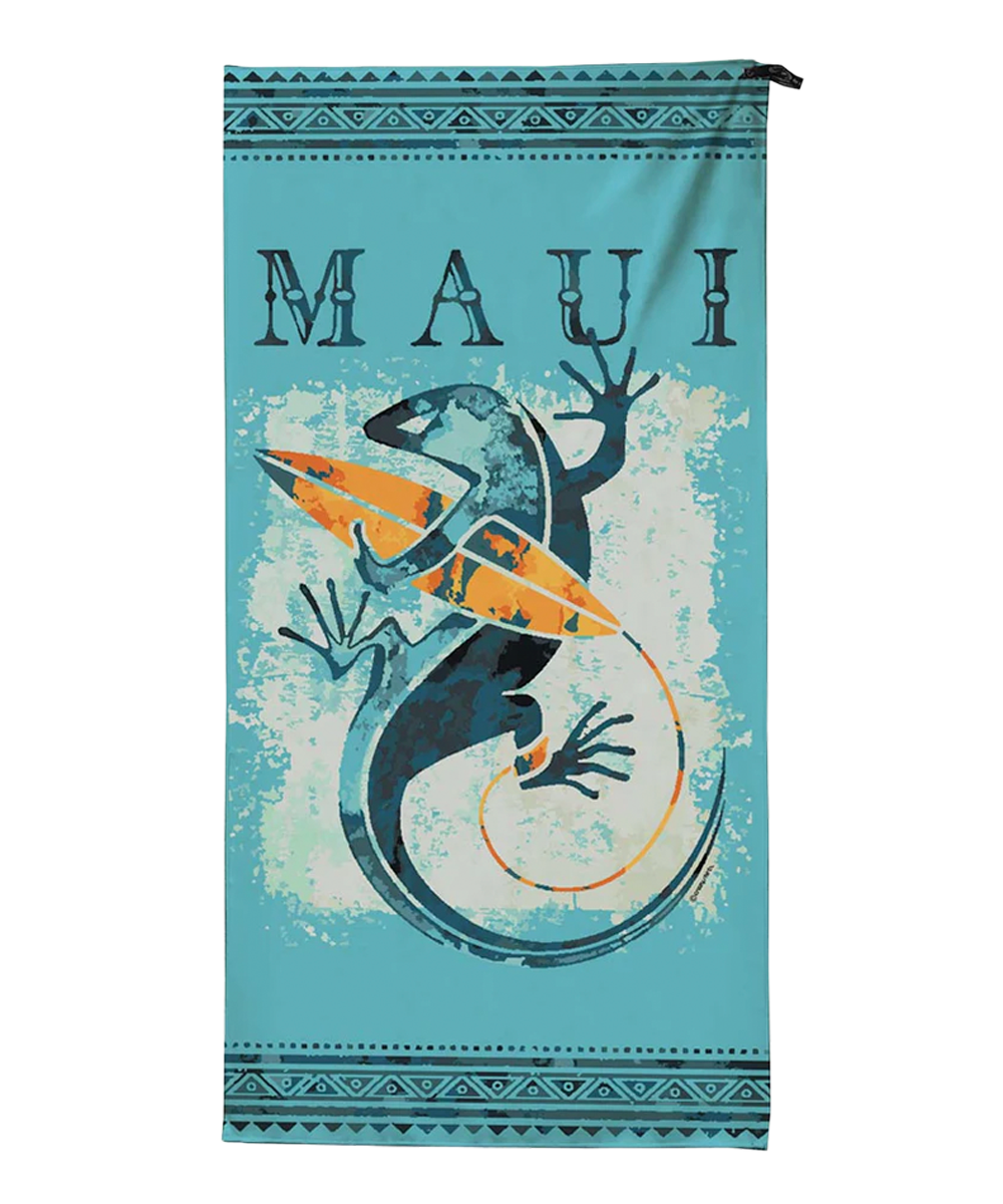Gecko Watercolor - Microfiber Beach Towel