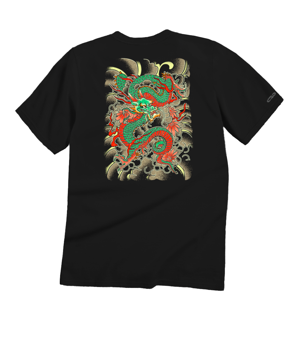 Dragon Force - Black Short Sleeve Crewneck T-Shirt