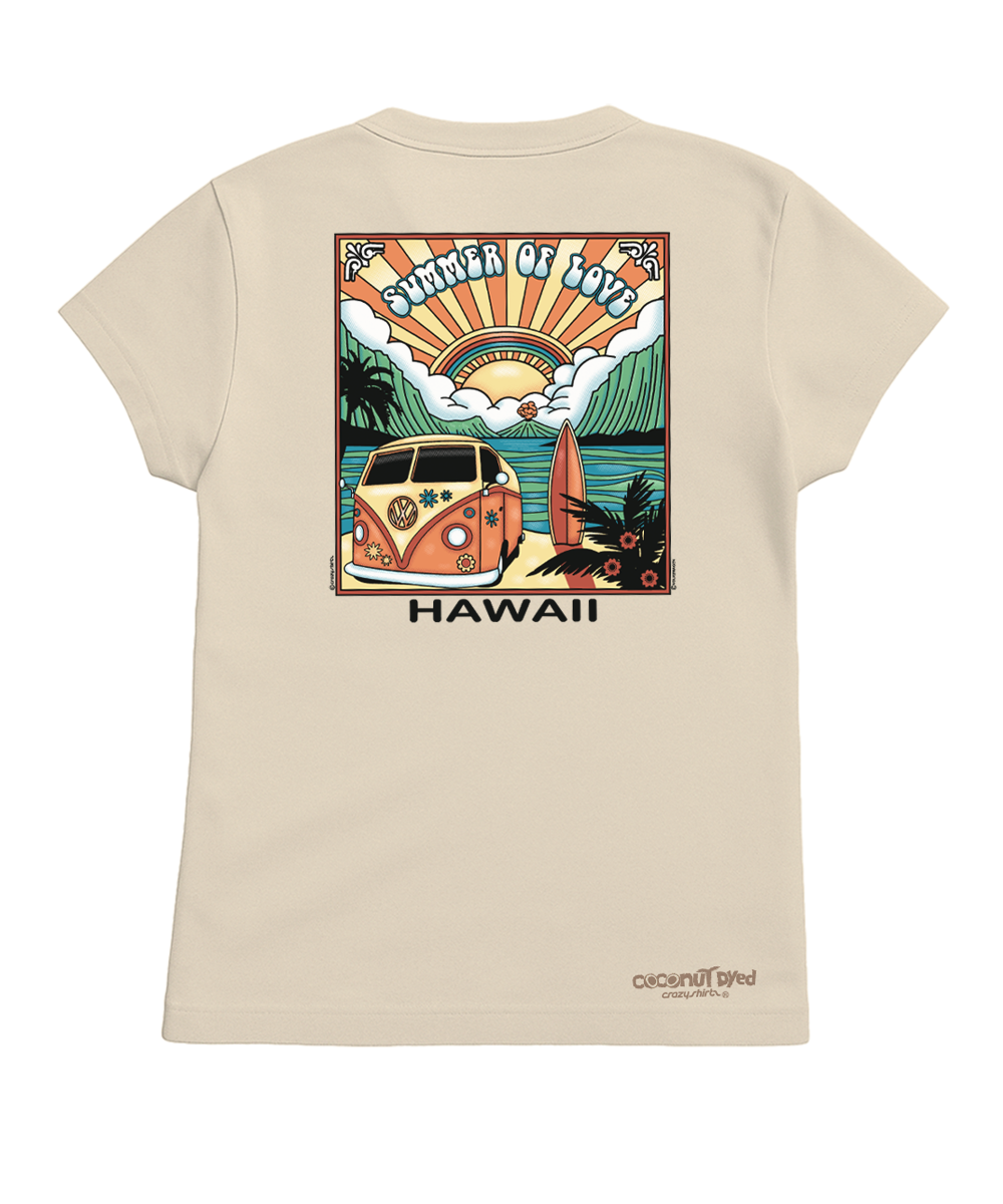 Volkswagen Summer Of Love Scenic - Coconut Dyed Short Sleeve Crewneck