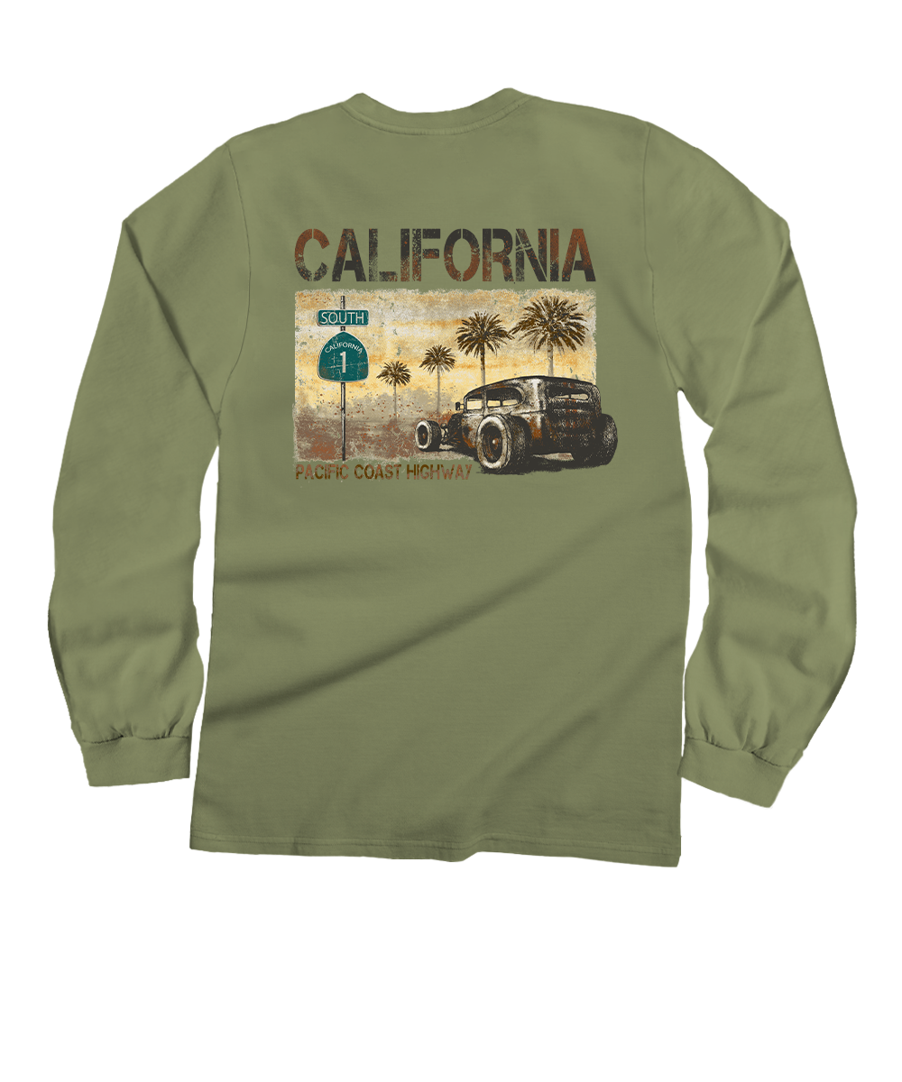 Highway T-Shirt | Men's Hemp Dyed Long Sleeve Crewneck