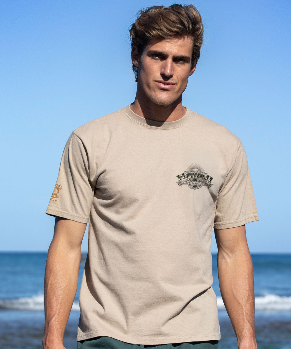 Etched Hawaii - Kona Coffee Dyed Short Sleeve Crewneck T-Shirt
