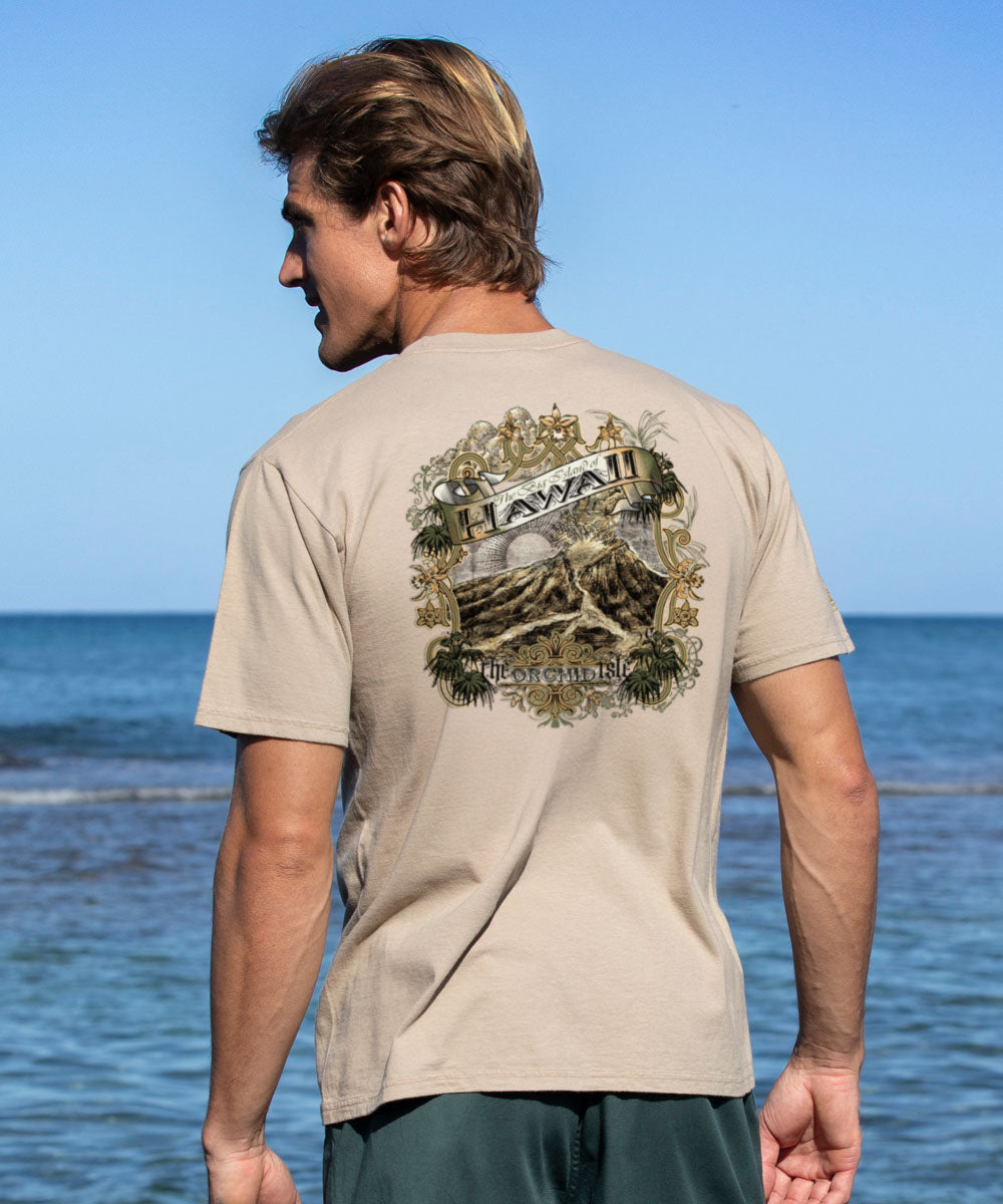 Etched Hawaii - Kona Coffee Dyed Short Sleeve Crewneck T-Shirt