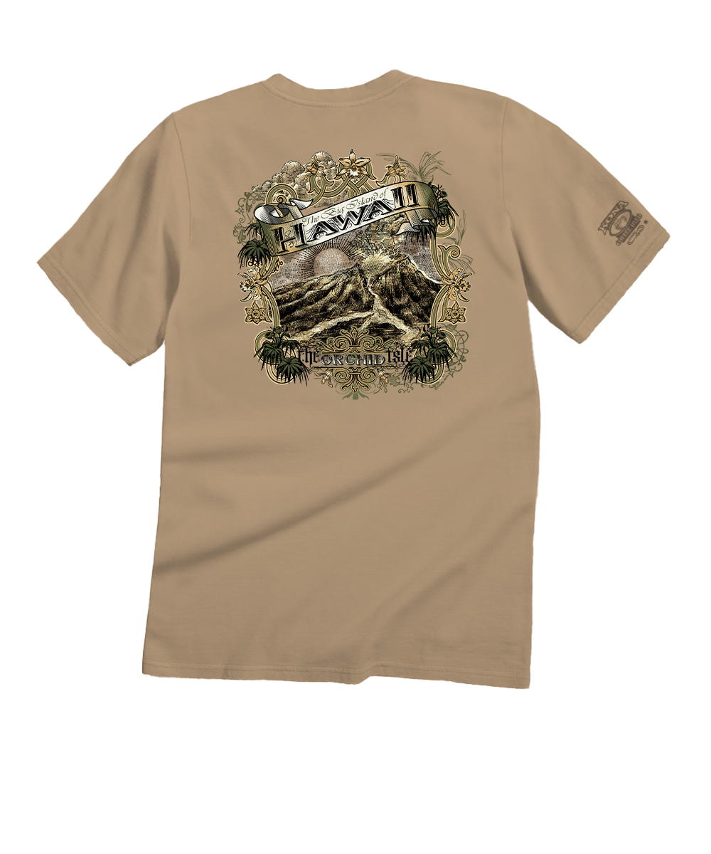 Etched Hawaii - Kona Coffee Dyed Short Sleeve Crewneck T-Shirt