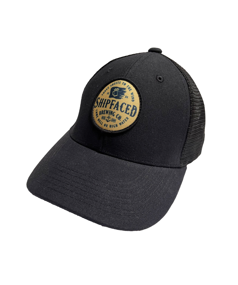 Shipfaced Brew - Black Trucker Bottle Opener Hat