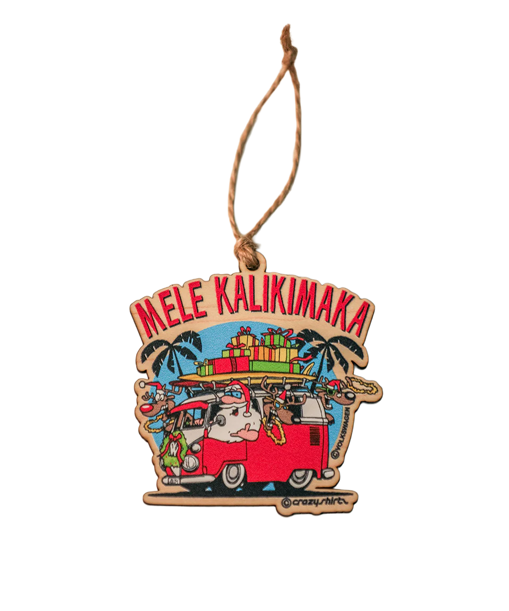 Volkswagen Surf Bus Santa - Maplewood Ornament