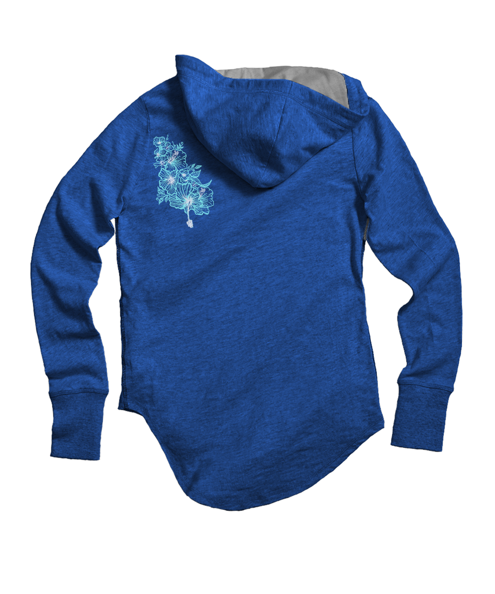 Romantic Floral - Midnight Long Sleeve Harmony Hooded T