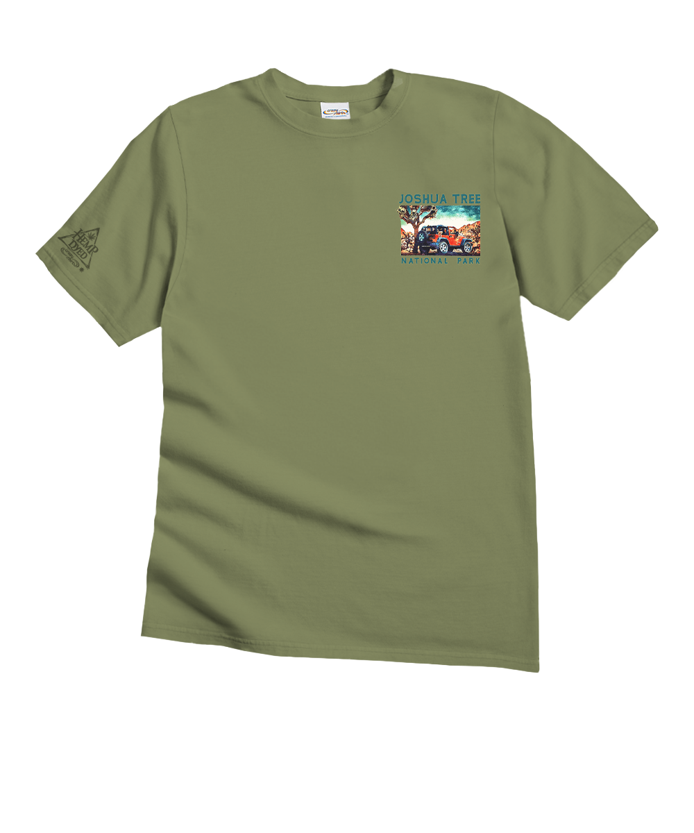 Jeep® Joshua Tree Scenic - Hemp Dyed Short Sleeve Crewneck T-Shirt