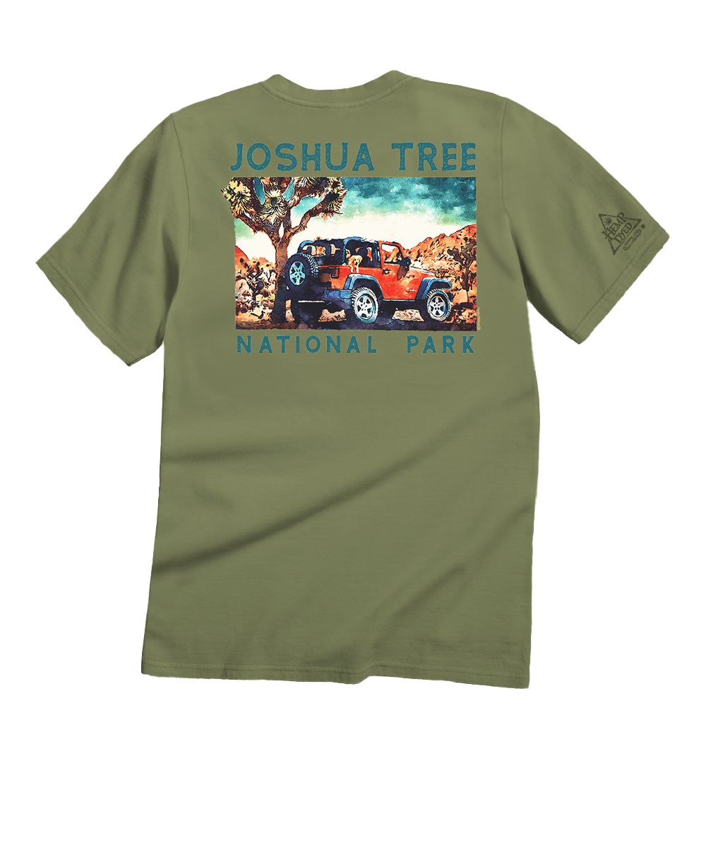 Jeep® Joshua Tree Scenic - Hemp Dyed Short Sleeve Crewneck T-Shirt