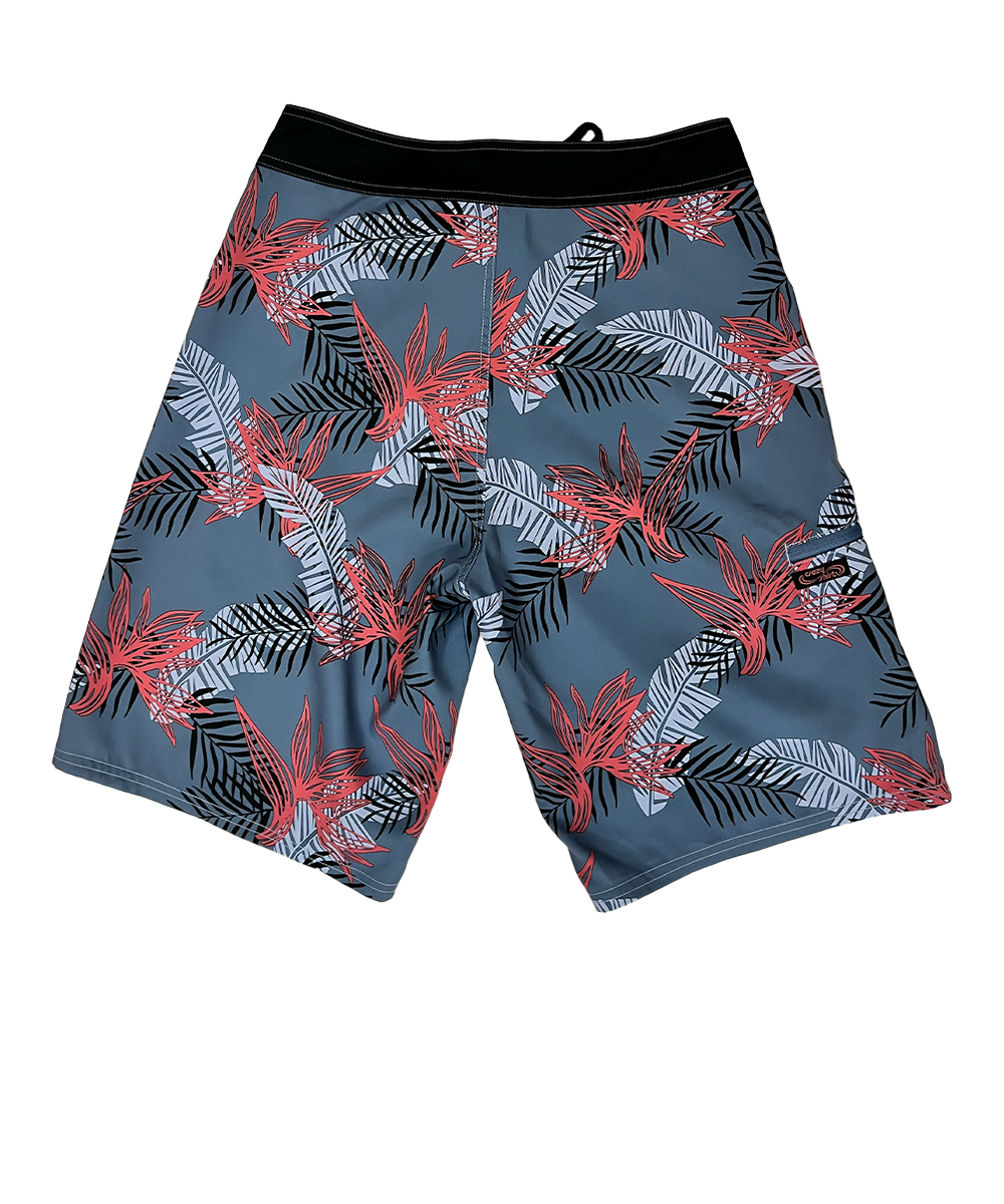 Floral patterned shorts on a white background View 4