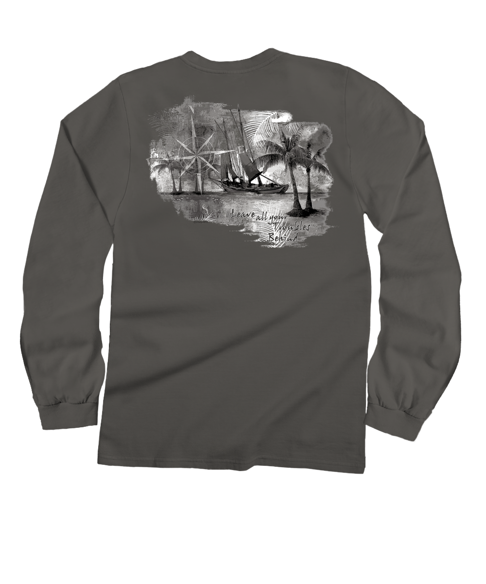 Sail Away - Crater Dyed® Long Sleeve Crewneck T-Shirt