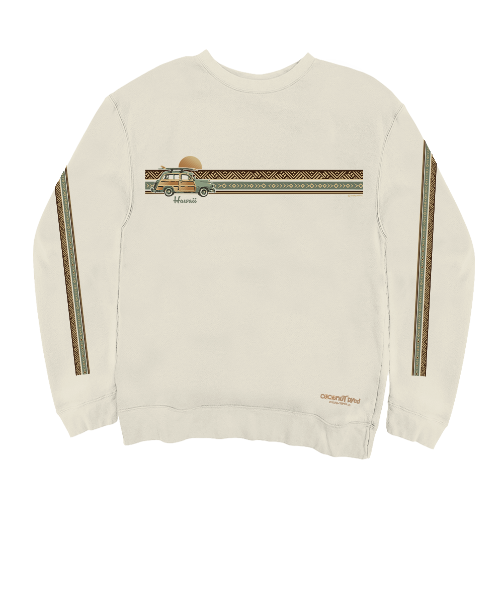Woody Wagon Band - Coconut Dyed Long Sleeve Sweatshirt